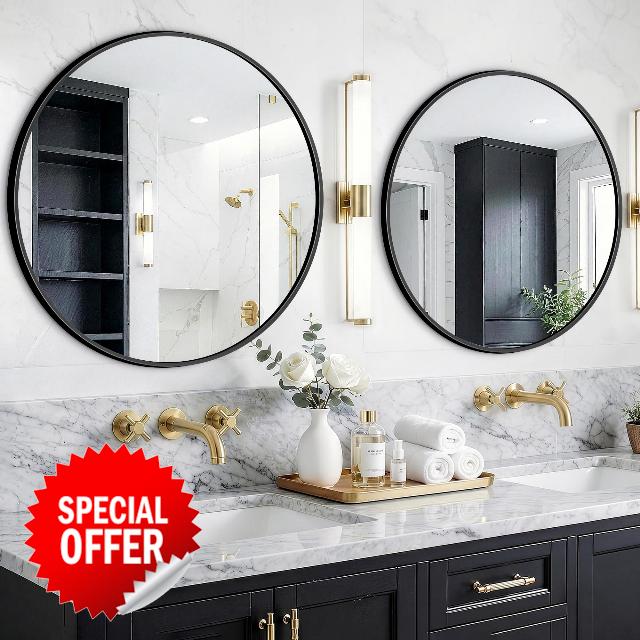 Round Bathroom Mirror for Wall