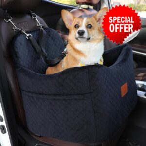Dog Car Seats-Memory Sponge and Velvet Pet Booster Car Seat