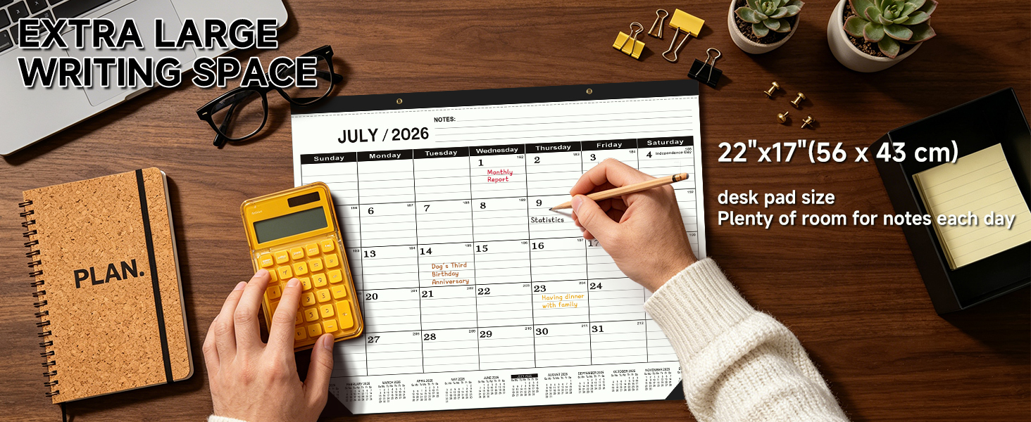 Desk Calendar 2026-2027