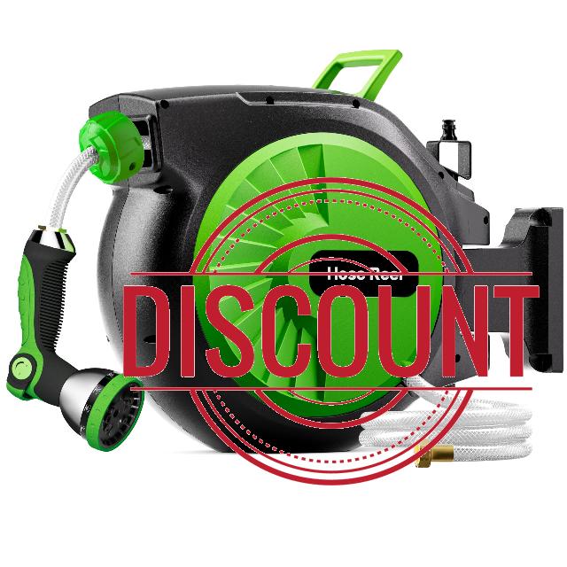 Retractable Garden Hose Reel 100FT x 1/2 in