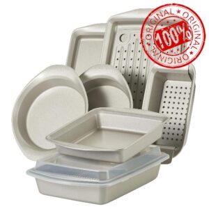 Rachael Ray Nonstick Bakeware Set without Grips includes Nonstick Bread Pan