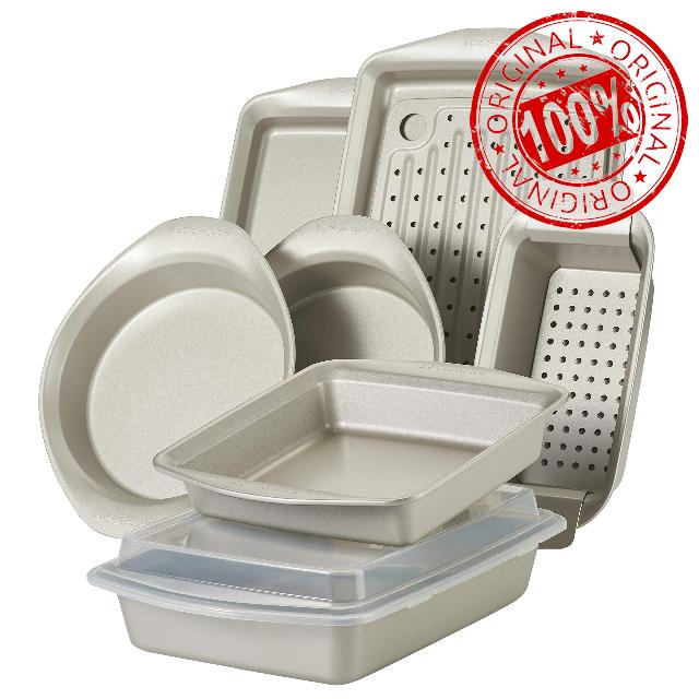 Rachael Ray Nonstick Bakeware Set without Grips includes Nonstick Bread Pan