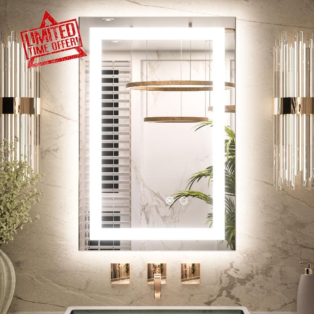 Keonjinn LED Mirror for Bathroom 16 x 24 Inch
