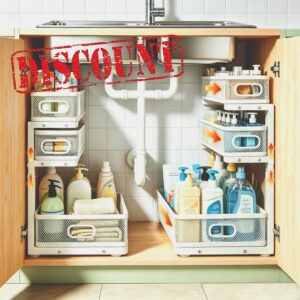 2 Pack 3 Tier Under Sink Organizer