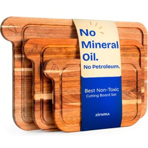Non Toxic Cutting Boards - Cutting Board Set Free of Mineral Oil