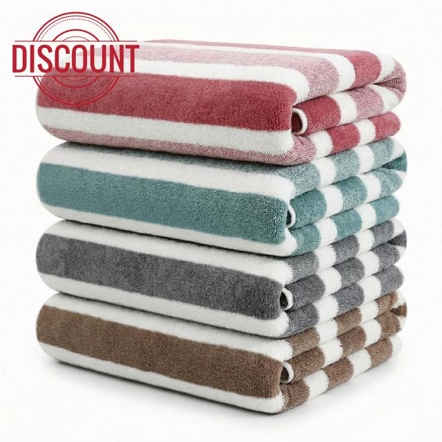 Stripe Beach Towel Oversized 4 Pack