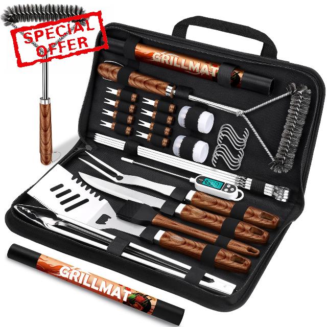 RINPIR 31pcs BBQ Grill Accessories Gifts for Men Dad