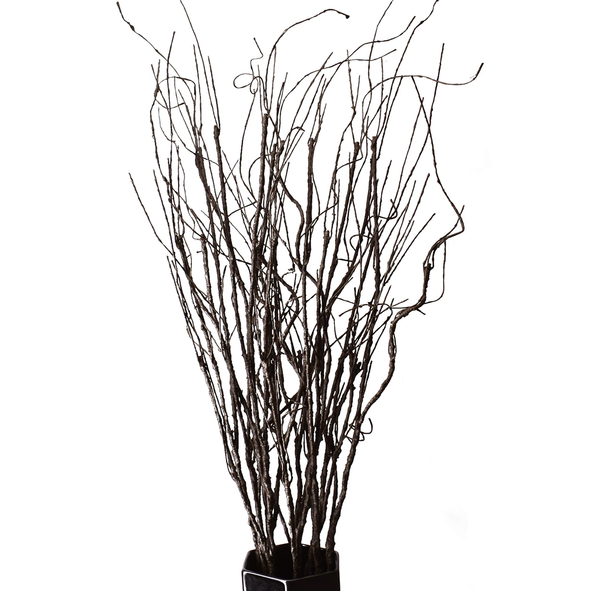 FeiLix 10PCS Lifelike Curly Willow Branches Decorative Dried Artificial Twigs