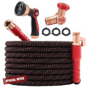 Pocket Hose Ballistic 100 FT Expandable Garden Hose w/Pocket Pivot Swivel Connector