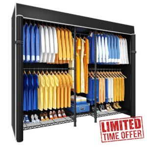Ulif E12C Pro Heavy Duty Closet Organizer System，Freestanding Clothing Rack