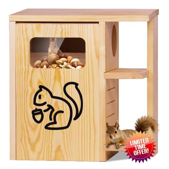 Extra Large Wooden Squirrel House for Outside