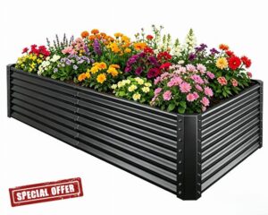Galvanized Raised Garden Bed Kit Outdoor Patio