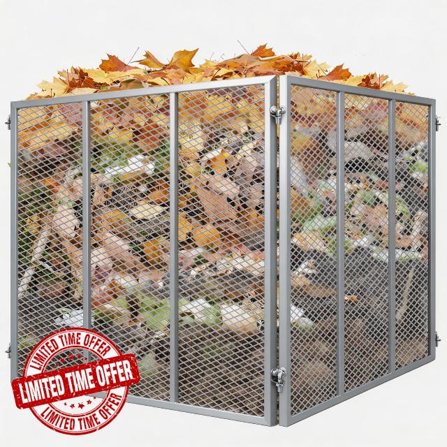Large Compost Bin Outdoor - Metal Wire Mesh Compost Bins with Rust-Proof Coating