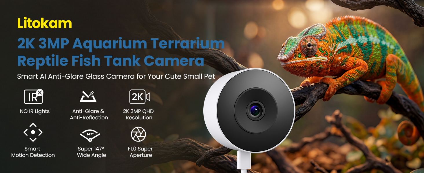 litokam reptile camera for tank