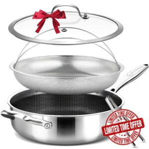 LOLYKITCH 5.5-Quart Hybrid Sauté Pan with Lid