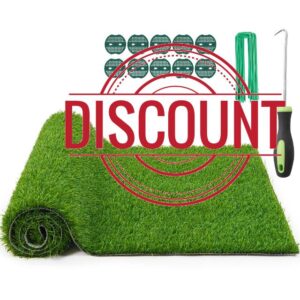 Realistic Artificial Grass Turf Indoor Outdoor: Fake Grass Turf with Drainage Holes
