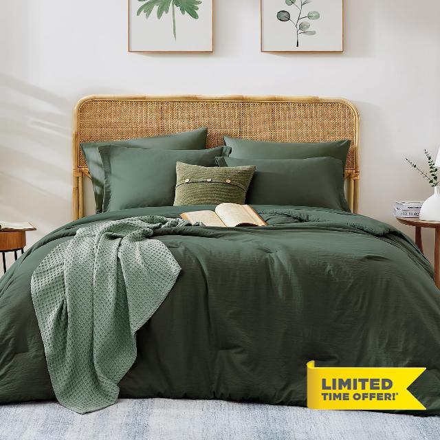 WRENSONGE Twin Comforter Set- 5 Pieces Deep Forest Twin Bed in a Bag