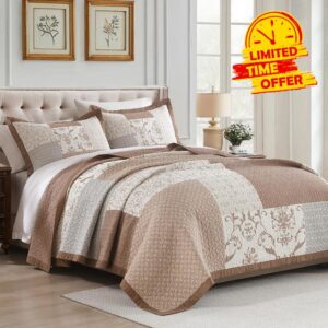100% Cotton Queen Quilt Set