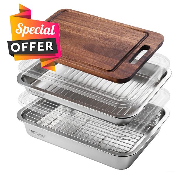 Grilling Prep and Serve Trays with Spill-Reducing Lids
