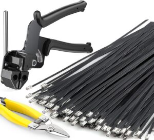 Metal Zip Ties Black