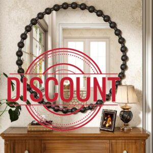 36 Inch Black Round Mirror for Wall