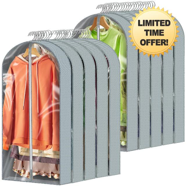 10 Pcs 40" Garment Bags for Hanging Clothes