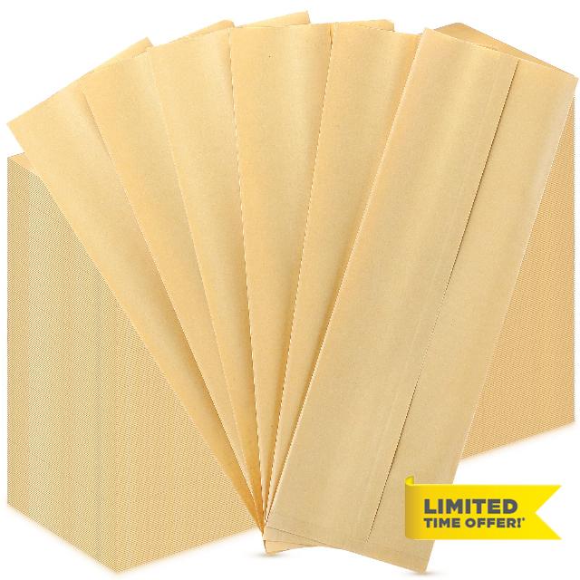 5000 Pieces Kraft Paper Lunch Bags Disposable Pretzel Cookies Bags Oilproof Kraft Paper Silverware Sleeves Stock Bag for Kitchen Utensils Cutlery Bakery Rods Candy