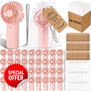 Mudder 36 Set Wedding Mini Handheld Fans Bulk