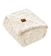 Cozy Bliss Faux Fur Throw Blanket for Couch, Cozy Warm Plush Striped Blanket for Sofa Bedroom Liv...