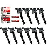MAS Set of 6 Ignition Coil Pack & 6Pcs Motorcraft Spark Plug SP411 Compatible with 2007-2015 Fusi...