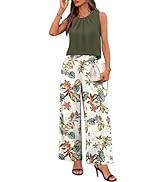 WIHOLL Two Piece Sets for Women Summer Outfits Cruise Travel Airport Beach Vacation Casual Wide L...