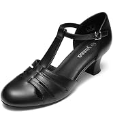 YESSA T-Strap Character Shoes for Women Dance Shoes 1920s Shoes for Ballroom Latin Salsa Folklori...