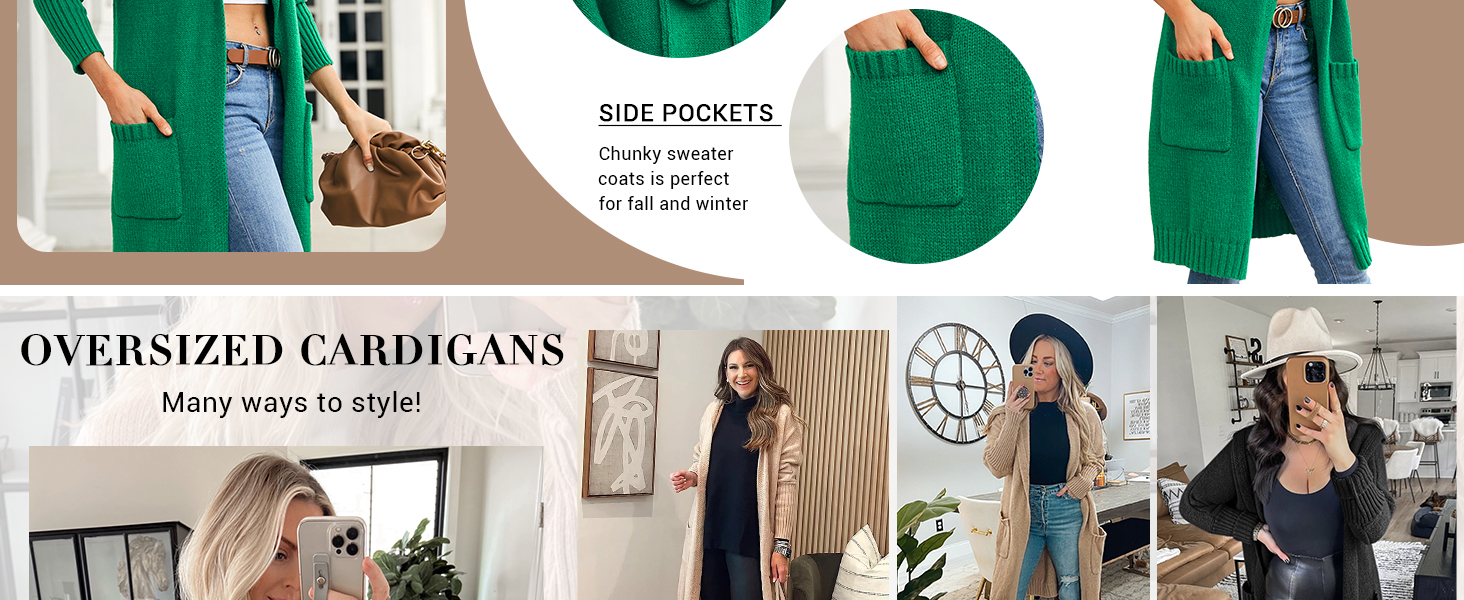 Chunky Knit Warm Sweater coats
