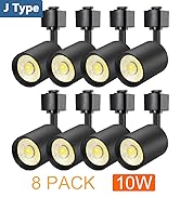 VANoopee 8 Pack J Type Track Lighting Heads 10W Dimmable LED Track Light Heads for Juno Track Lig...