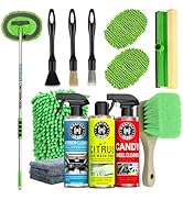 Wontolf Car Wash Kit with Car Wash Soap Shampoo, Interior Cleaner, Tire & Wheel Cleaner, Drying T...