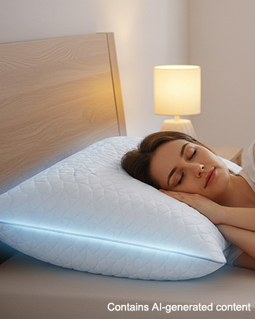 Cooling Pillows Queen Size Set of 4, Shredded Memory Foam Pillows, Adjustable Firm Bed Pillows Co...