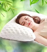 KUCEY Cooling Side Sleeper Pillow for Neck and Shoulder Pain, Luxury Shredded Memory Foam Curved ...