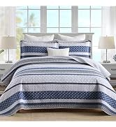 Homzard Quilt Cotton Queen Quilt Bedding Set,Yellow Black Grey Queen Size Comforter Set,Striped B...