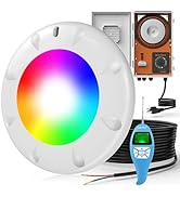 LyLmLe Pool Light for Inground Pools, 65W 10 Inch RGBW Multicolor Inground Pool Light, 316 Stainl...