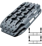ALL-TOP Recovery Traction Boards, 2PCS & Mounting Kit, Reinforced Off Road Bendable Tire Friction...