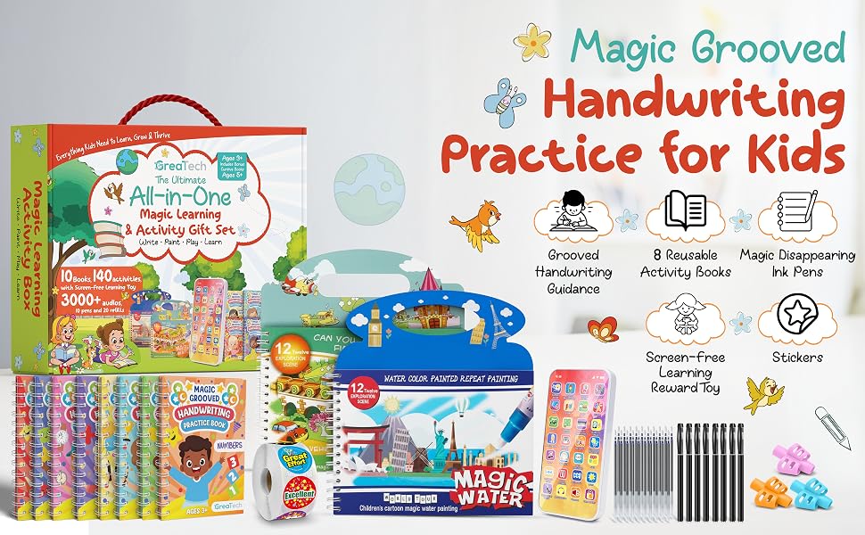 GreaTech Grooved Handwriting Practice for Kids