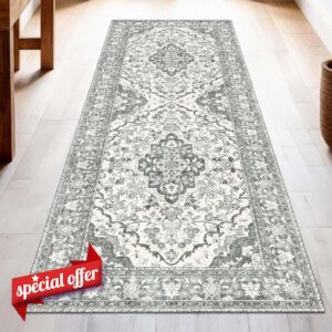 Washable Runner Rug 2x6 | Non Slip Rug Runners for Hallways