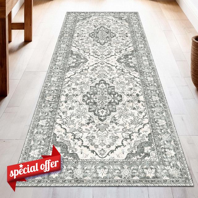 Washable Runner Rug 2x6 | Non Slip Rug Runners for Hallways