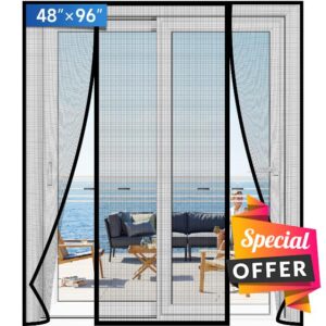 Magnetic Screen Door Upgraded PET Mesh Stronger Than Fiberglass and Polyester