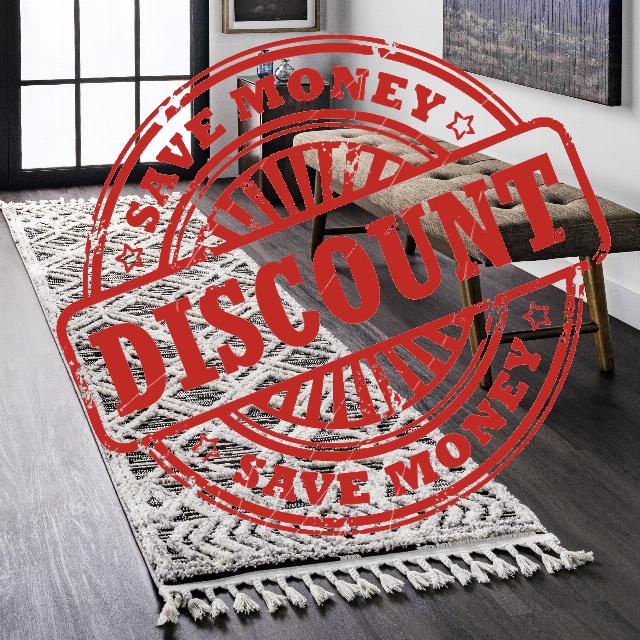 uLOOM 2x6 Ansley Moroccan Tassel Area Rug