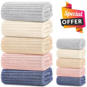 10-Piece Microfiber Bath Towel Set – 280 GSM Coral Fleece