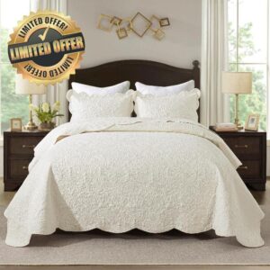 HoneiLife Queen Quilt Bedding Set - Microfiber Quilt Sets for Queen Bed