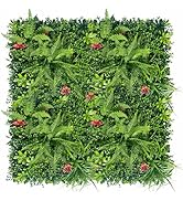 ODTORY Artificial Boxwood Hedges Panels Roll,40'' x 40'' in(11.5 sqft) UV-Anti Faux Greennery Gra...