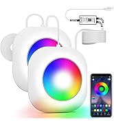 LyLmLe LED Pond Lights with APP Control, 6W SS316 Stainless Steel RGB Underwater Fountain Light w...