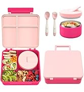 Pawtong 12oz Insulated Vacuum Food Jar with Buckle Lid Wide Mouth Soup Thermo for Hot Food Kids L...